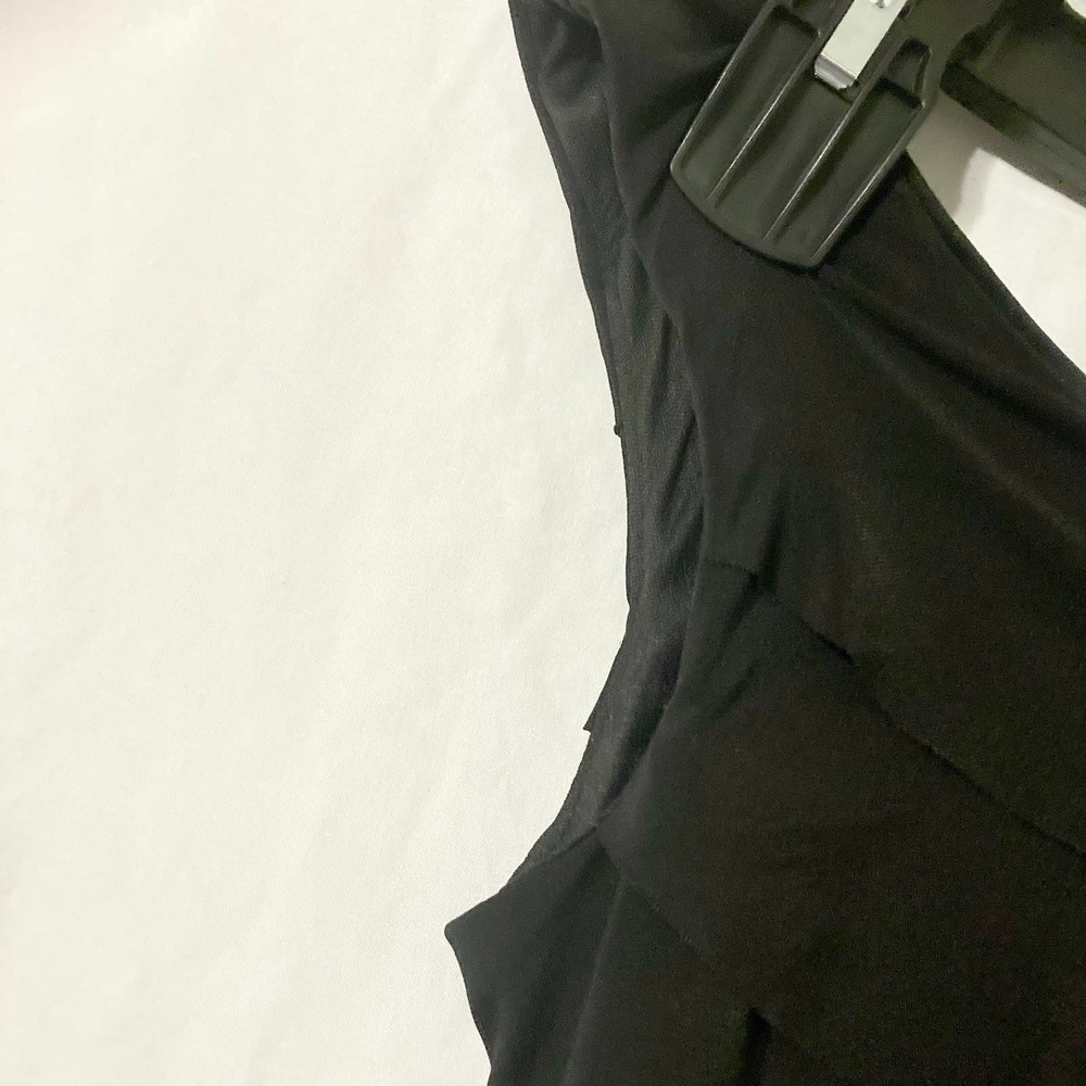Ruby Rox Black One Shoulder Tiered Bodycon Dress Medium - Picture 4 of 8